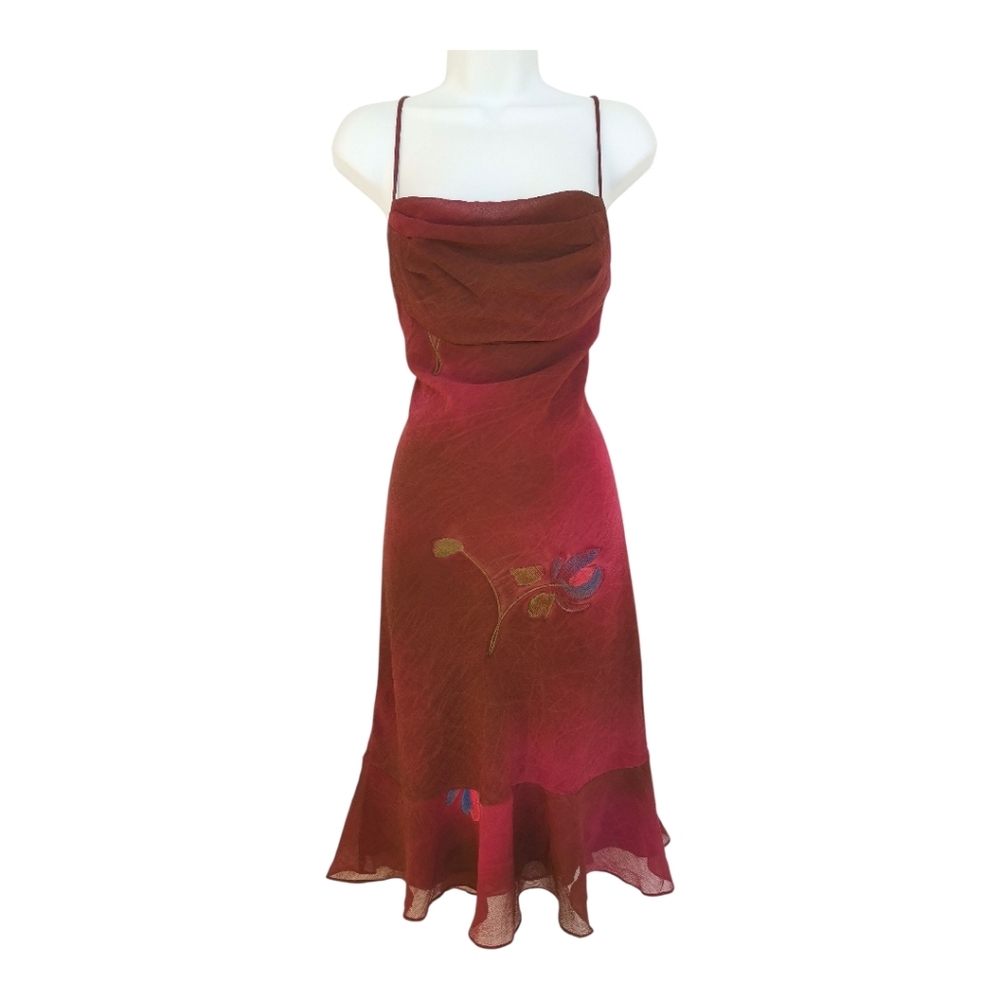 NWT Burgundy Purple Dress Empire Cut Size 14